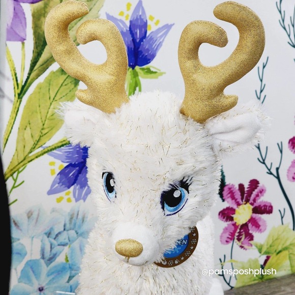 Build A Bear Gold Glisten Reindeer Merry Mission Light Up Antlers Collar 2016 - Picture 11 of 15